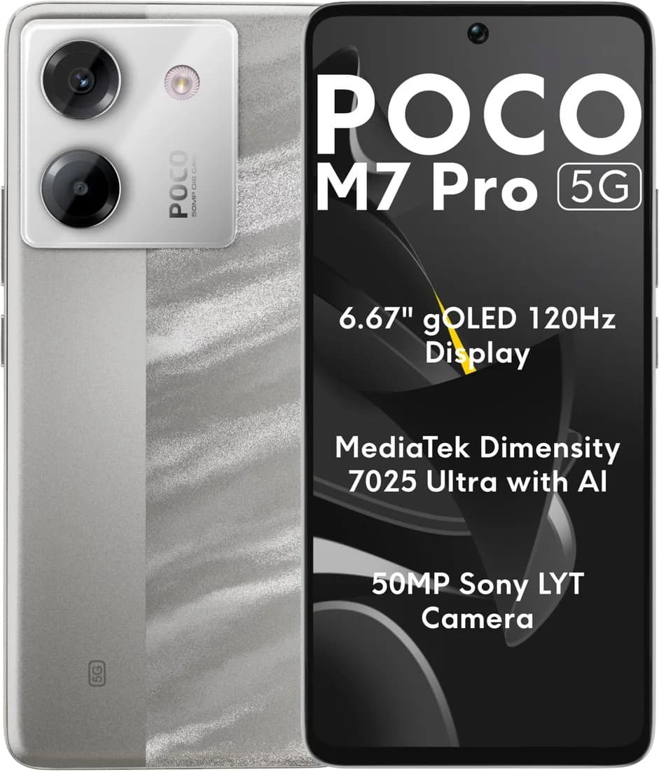 POCO M7 Pro 5G 12GB/256GB Серебристый