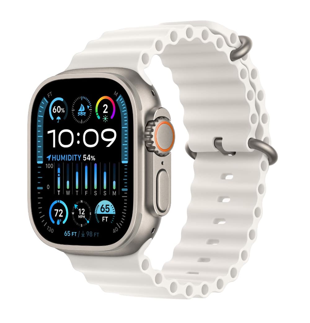 Apple Watch Ultra 2 49mm Белый ремешок из эластомера купить в Минске Apple Watch Ultra 2 49mm Белый ремешок из эластомера