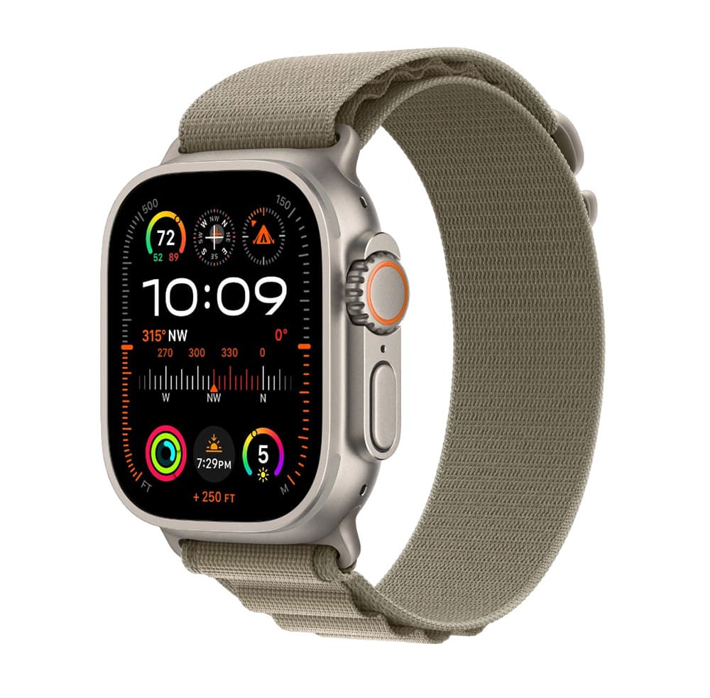 Apple Watch Ultra 2 49mm Оливковый текстильный ремешок	 купить в Минске Apple Watch Ultra 2 49mm Оливковый текстильный ремешок