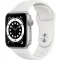 Apple Watch Series 6 44 мм Алюминий серебристый/белый спортивный